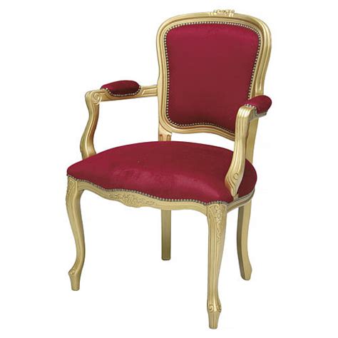 Larghezza 45 x lunghezza 45 cm. Poltrona legno noce barocca color oro velluto rosso ...