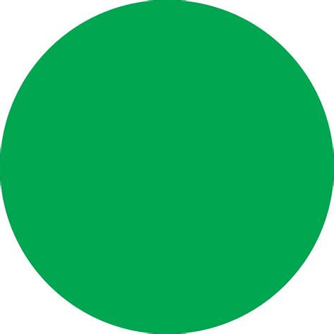 Circle Color Coded Labels 4 Diam Color Code Label Green Circle