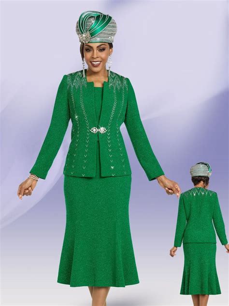 Ben Marc 48154 Is A Two Piece Knit Ladies Church Suit Features A 25 Inch Jacket And 32 Inch