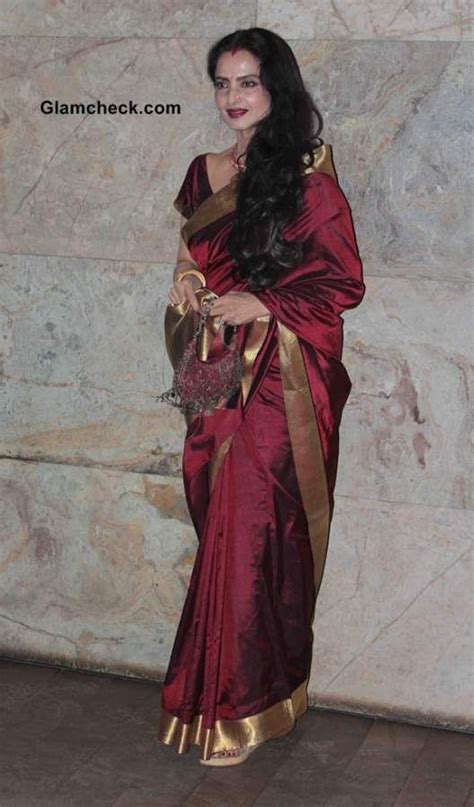 Gorgeous Rekha In Maroon Silk Saree Ethnic Sarees Indian Silk Sarees