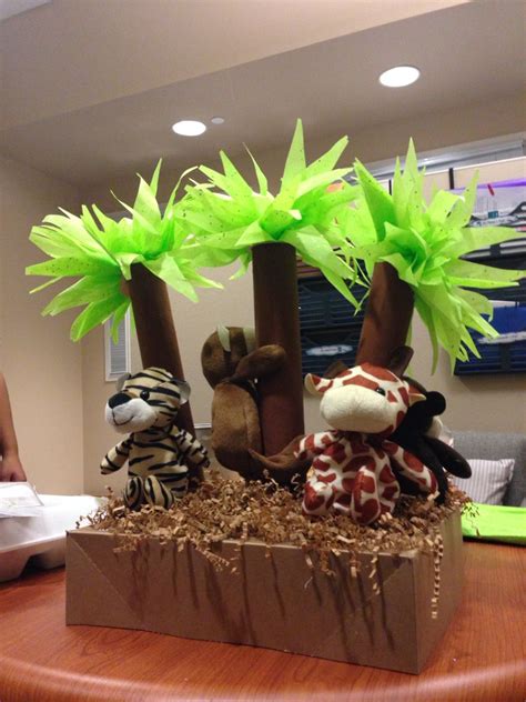 Eur 2.82 to eur 4.97. Jungle themed baby shower centerpiece. Made out of ...