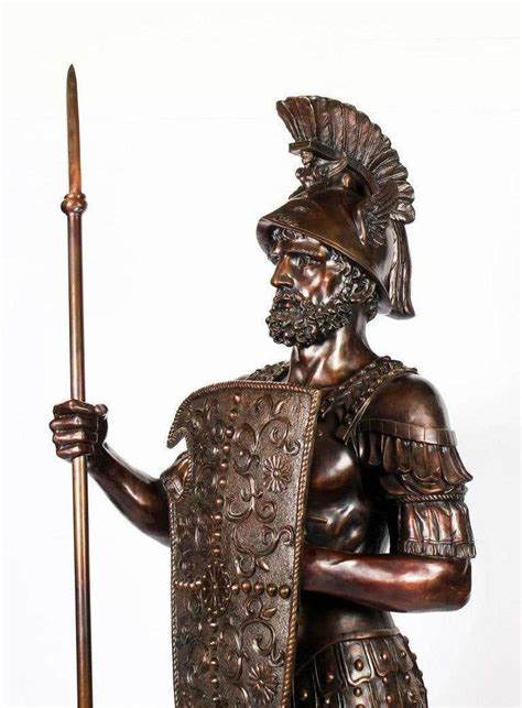 Life Sized Bronze Roman Gladiator With Spear For Sale At Pamono
