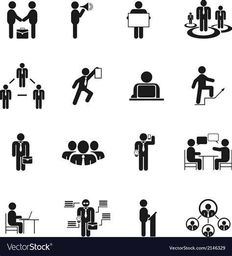 Business People Icons Royalty Free Vector Image