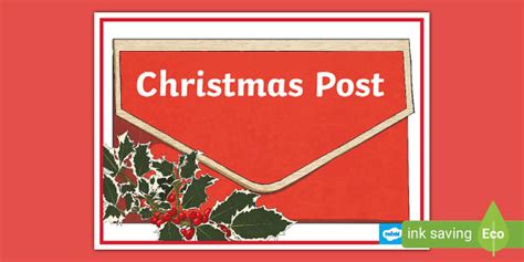 Christmas Post Display Sign Teacher Made Twinkl