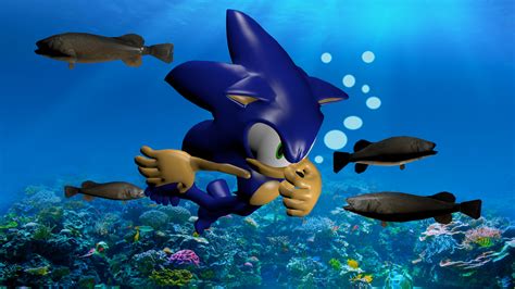 Sonic Underwater Swimming By Korey Sonicfan22 On Deviantart
