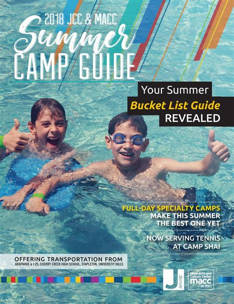 2018 Jcc Summer Camp Brochure By Staenbergloup Jewish Community Center