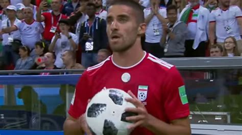 World Cup 2018 Iranian Defender Milad Mohammadi Gets Cute With Throw In