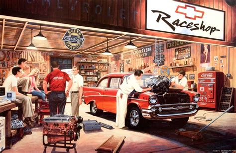 Signed And Numbered Chevy Raceshop Print By Ken Eberts Sent To Me By