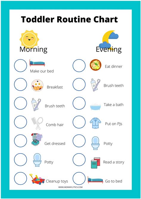 Free Printable Daily Routine Chart