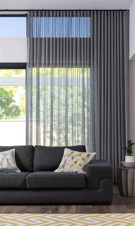 Hanging curtains isn't always easy, especially if they are heavy curtains or being fitted in a bay. Dark Sheer S Fold curtains with dark ceiling mounted track ...