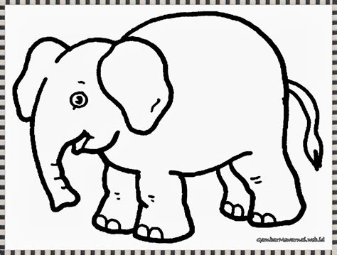 Gajah adalah hewan terbesar yang ada di darat saat ini. Gambar Mewarnai: Gambar Mewarnai Gajah - GambarMewarnai ...