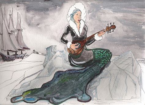 Arctic Mermaid Painting By Rick Droit Fine Art America