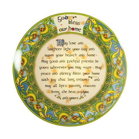 Irish Decorative Plate God Bless Our Home 8 With Easel And Hook For