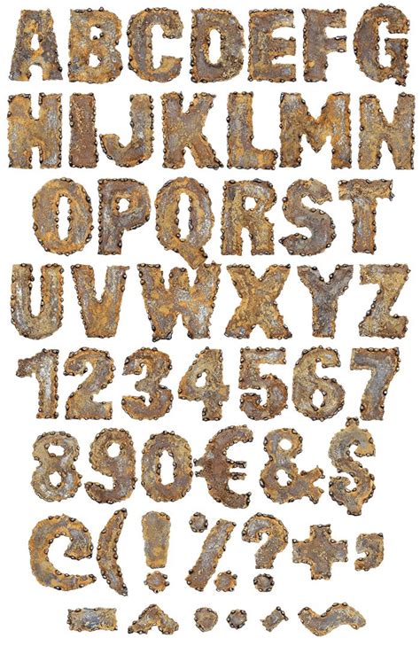 Rusty Metal Font OpenType Typeface Handmadefont Com Metal Font Rusty Metal Metal