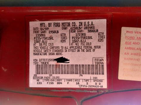 Where Is The Paint Code On A Ford F150 Explained