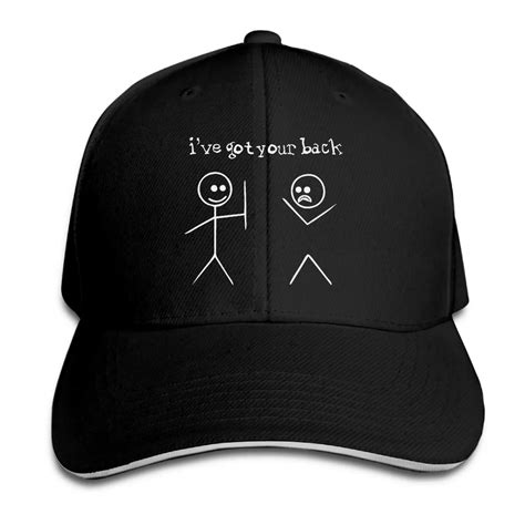Harajuku 2017 Unisex Men Women Caps Cap Baseball Caps Tumblr Got Your Back Funny Emoticon Emoji