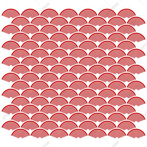 Red Chinese Japanese Asian Wave Pattern Vector Element Design Pattern