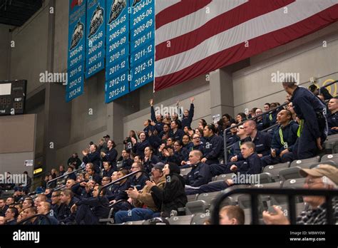Cadets From The Alaska Military Youth Academy Cheer On The University