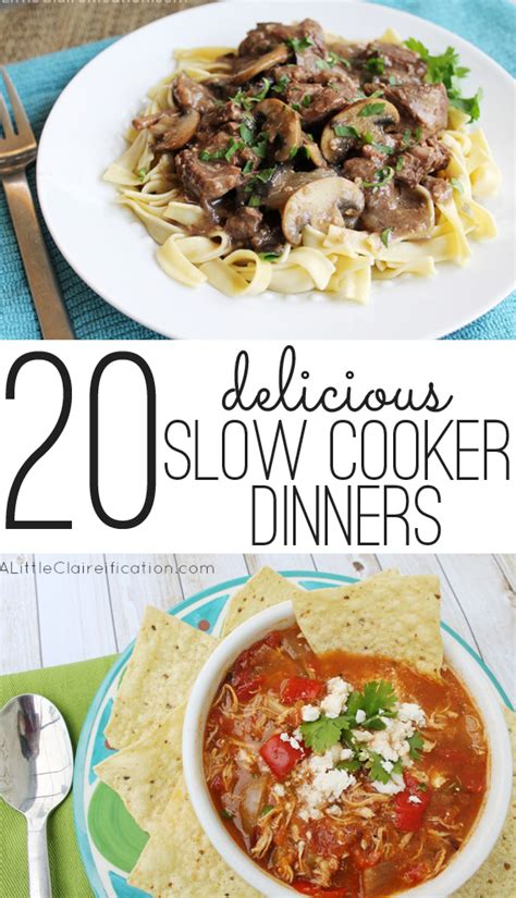 You can can make large quantities of soups, tender cuts of meats, or even pasta dishes. 20 delicious slow cooker dinners