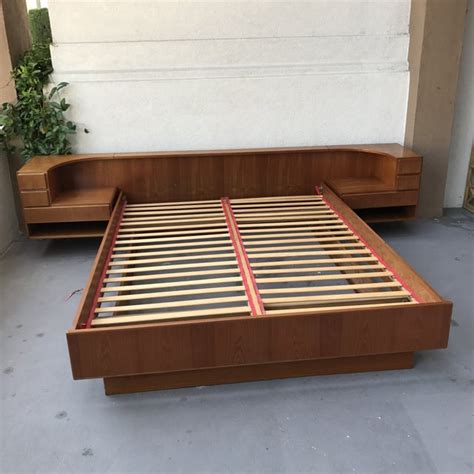 This gives them the impression of hovering above. Danish Modern Teak Queen Floating Bed Frame | Chairish