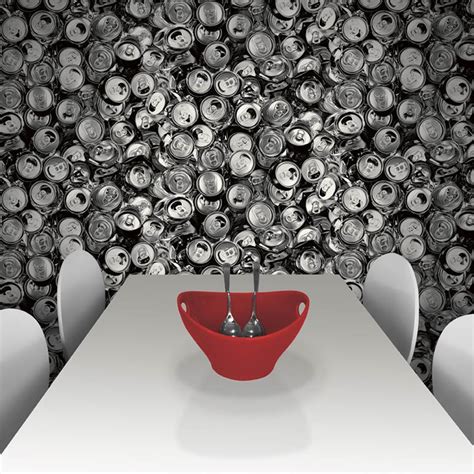 Whether you choose a wallpaper with subtle metallic glitter particles or a style that is much more generous with the use of silver, you. Muriva Cans Collage Pattern Black White Silver Photo ...