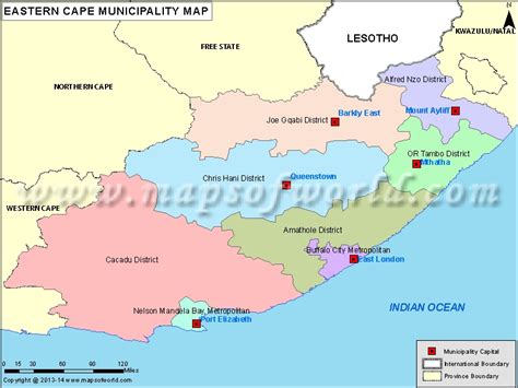 Eastern Cape Map Municipalities In Eastern Cape South Africa