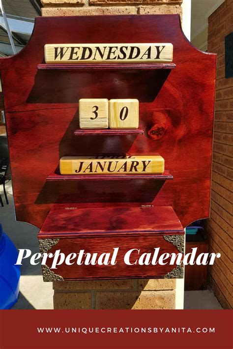 How To Make A Wall Perpetual Calendar Unique Creations By Anita