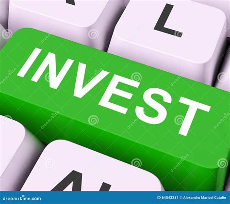 Invest Key Means Investing Stock Image Image Of Investing 64543281