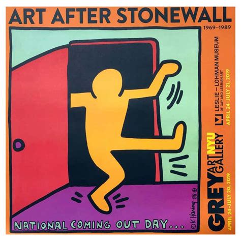 Keith Haring Exhibit Poster Keith Haring National Coming Out Day At