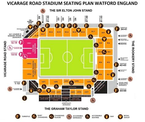 Vicarage Road Stadium Seating Chart Parking Map Ticket Price Booking