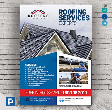 Roofing Services Flyer Psdpixel Roofing Services Roofing Flyer