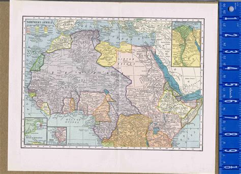 North Africa Map Print 1907 Ebay