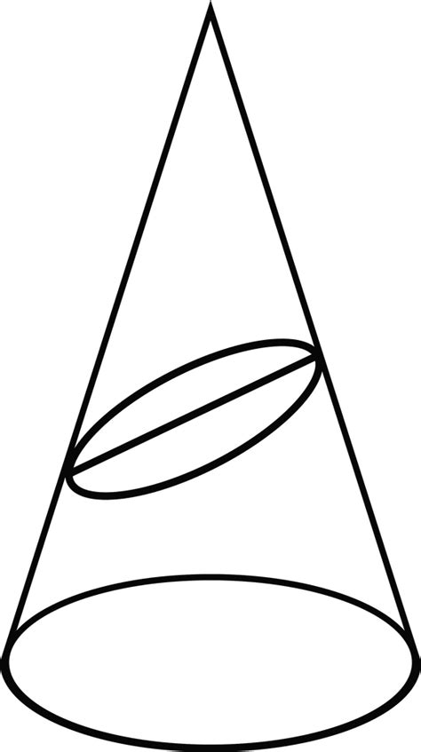 Conic Section Showing An Ellipse Clipart Etc