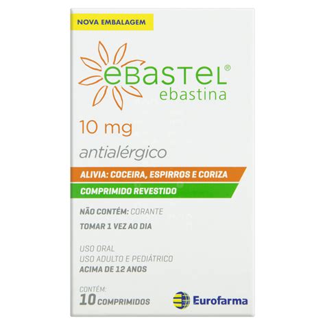 Ebastel 10mg Com 10 Comprimidos Eurofarma