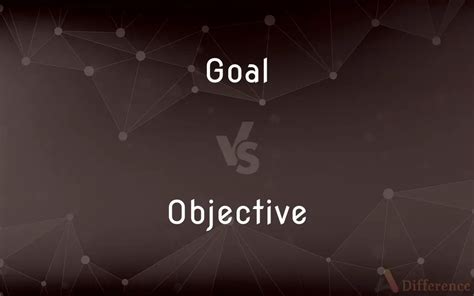 Goal Vs Objective — Whats The Difference