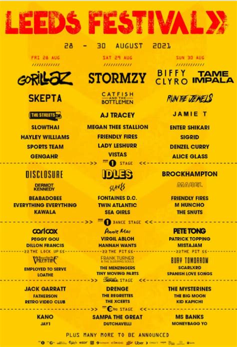 Following prime minister boris johnson's roadmap guidelines, the event's return has been last year reading and leeds festival boss melvin benn spoke to nme about how the 2021 festival might look. Poster suggests who will headline Leeds Festival 2021 ...