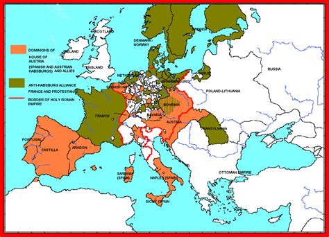Map Of The Thirty Years War World Map