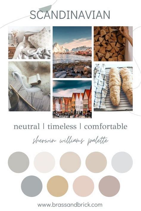 Scandinavian Color Palette Neutral Design Colors Sherwin Etsy Nordic