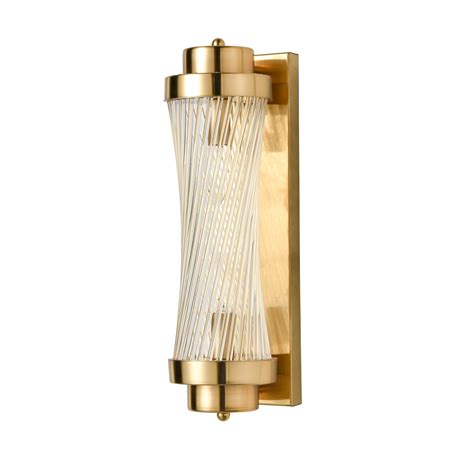 Modern Brass Wall Sconce 2 Light Bathroom Vanity Light