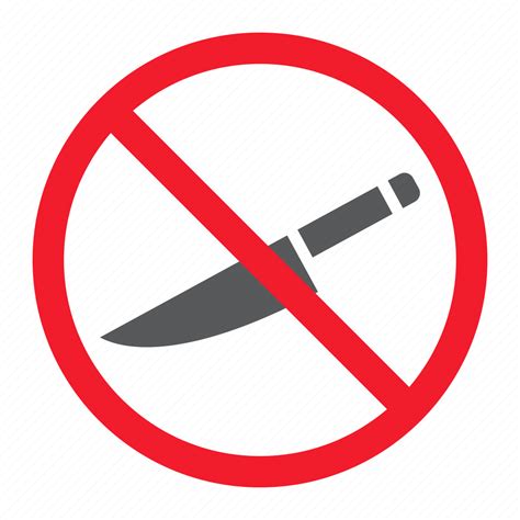 Ban Forbidden Knife No Prohibition Sharp Stop Icon Download On