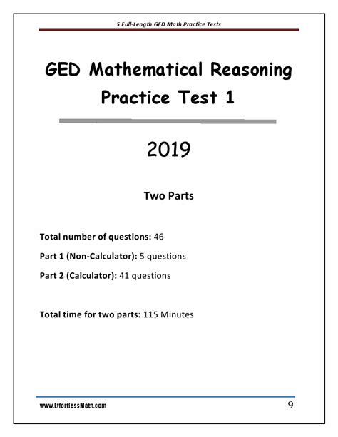 5 full length ged math practice tests the practice you need to ace the ged math test