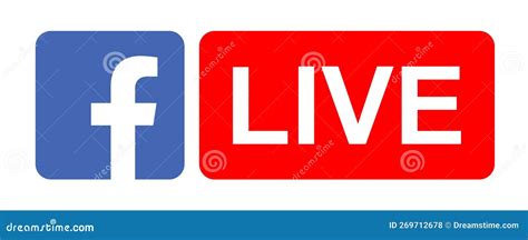 Facebook Live Stream Logo Vector Icon Editorial Stock Photo
