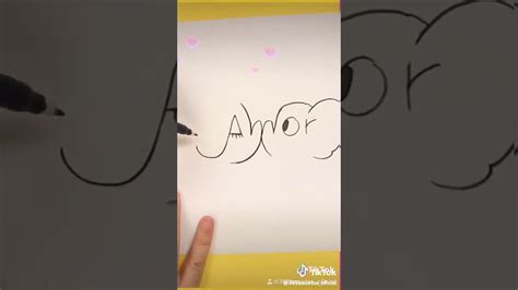 Dibujo Con La Palabra Amor Youtube