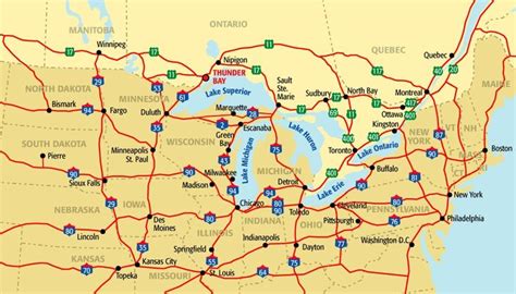 Highway Map Of Usa Northeastern States Road Map Map Of The Northeast