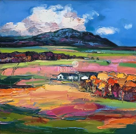 Autumn Farmland Dumfriesshire By Scottish Contemporary Artist Judith