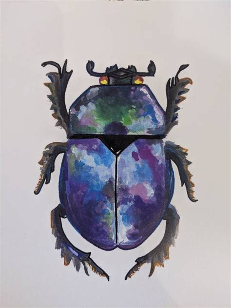 Dung Beetle Insect Wall Art Insect Print Insect Artist Bug Etsy