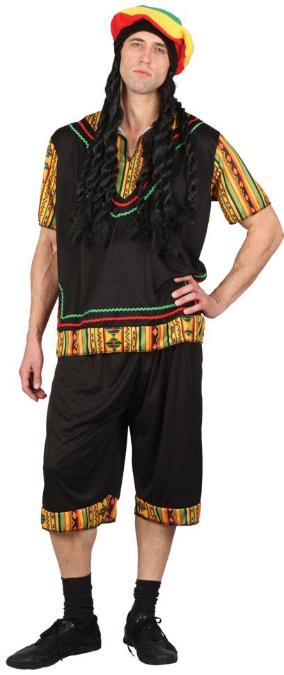 Rasta Man Fancy Dress Reggae Bob Marley Mens Jamaican Hawaiian 70s