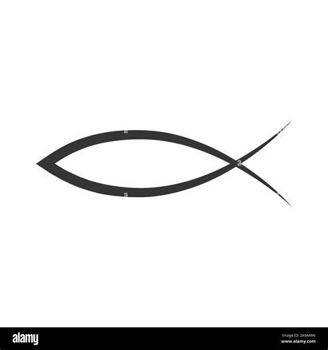 Christliche Fisch Symbol Vektor Jesus Fisch Symbol Im Flachen Stil