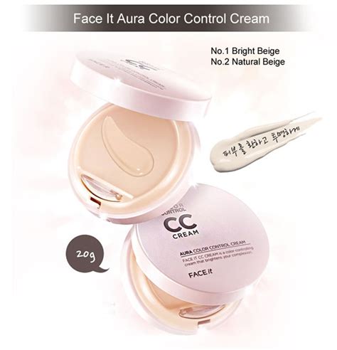 Kem Nền The Face Shop Cc Cream Face It Aura Color Control Cream Spf 30 20g Bonita Cosmetic Shop