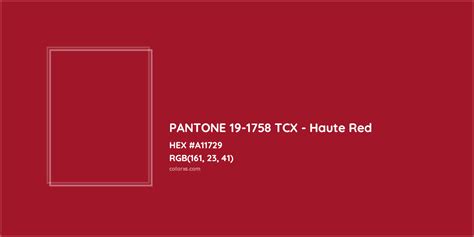 About Pantone 19 1758 Tcx Haute Red Color Color Codes Similar